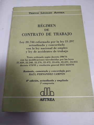 Régimen De Contrato De Trabajo