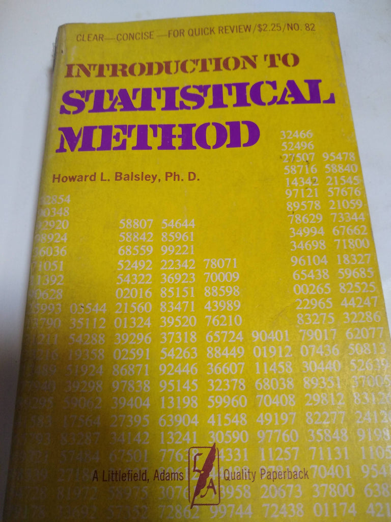 Introduction To Statistical Method