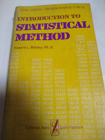 Introduction To Statistical Method