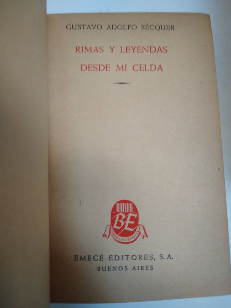 Rimas Y Leyendas En Mi Celda