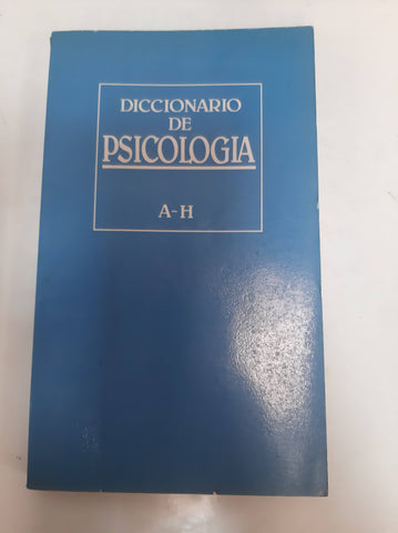 Diccionario De Psicología A-h