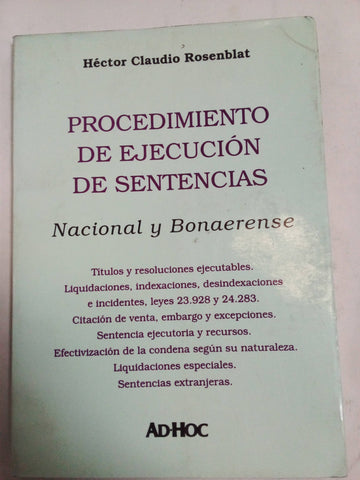 Procedimiento De Ejecución De Sentencias