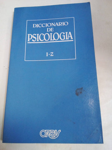 Diccionario De Psicología I-z