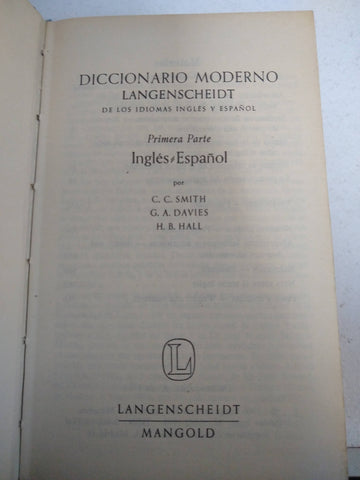 Diccionario moderno langenscheidt inglès español