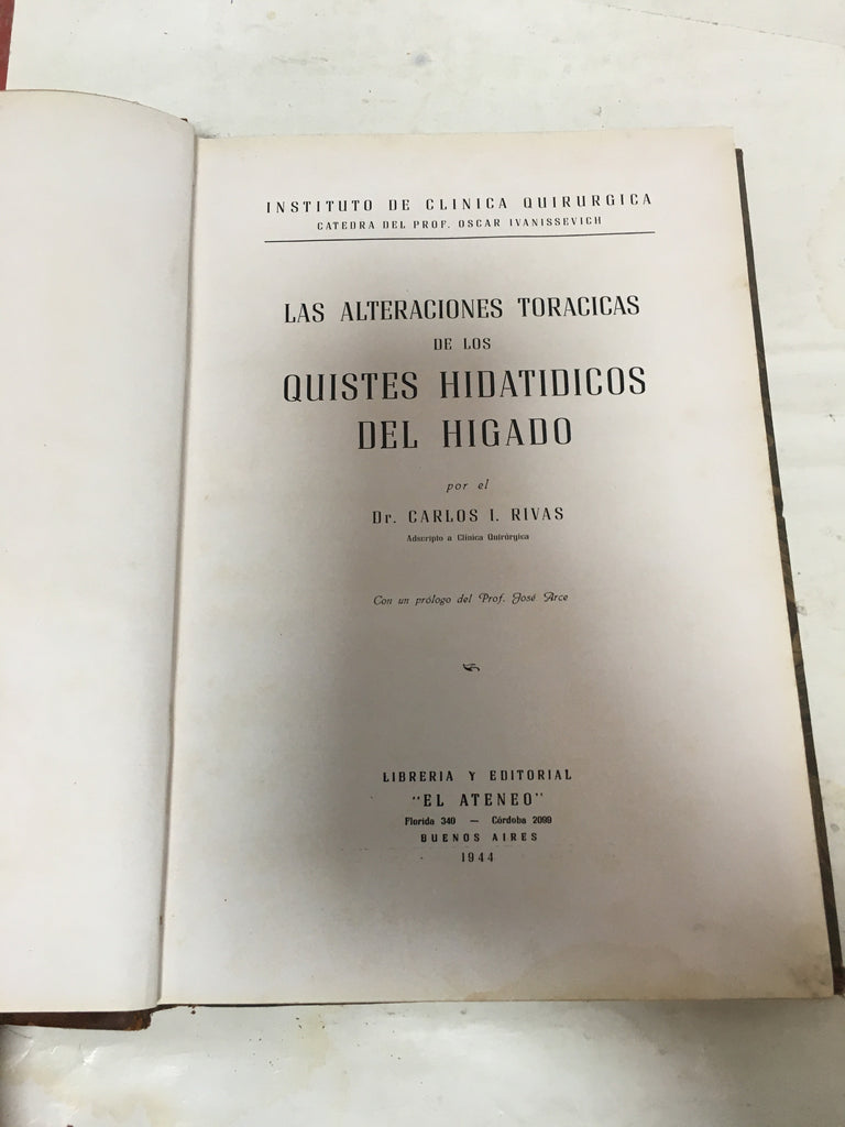 las alteraciones toracicas de los quistes hidatidicos del higado