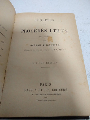 Recettes et procedes utiles iv