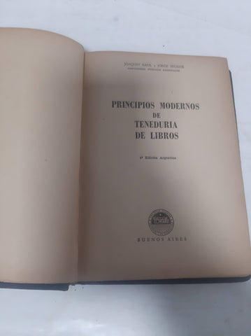 Principios modernos de teneduria de libros