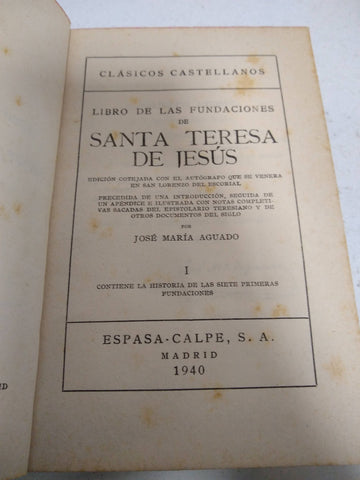 libro de las fundaciones de santa teresa de jesus