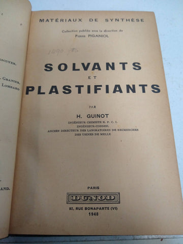 Solvants et Plastifiants