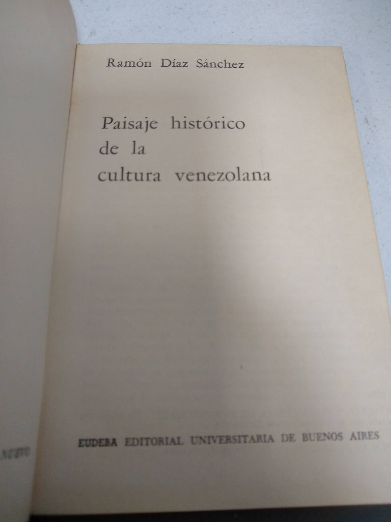 Paisaje Historico de la Cultura Venezolana