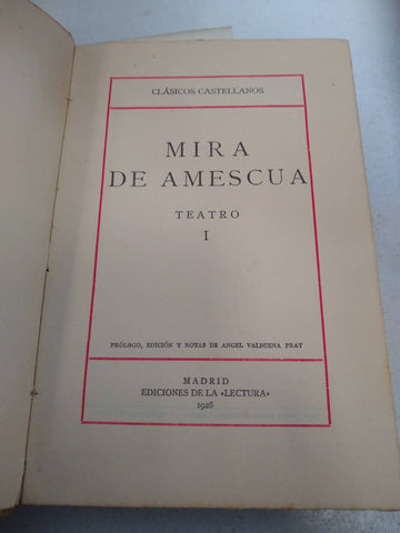 Mira de Amescua Teatro I