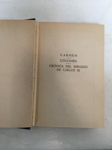 Carmen. Colomba. Cronica del Reinado de Carlos IX