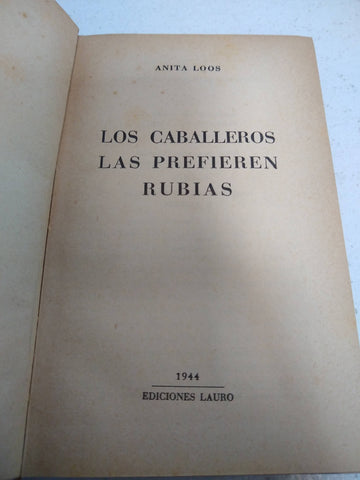 Los caballeros las prefieren rubias