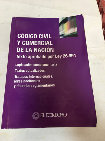 Codigo Civil y Comercial de la Nacion, Texto aprobado por la ley 26994