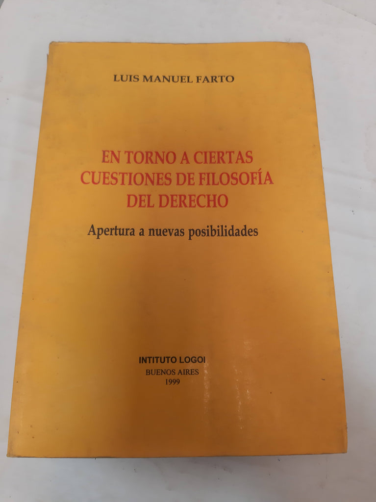 En torno a ciertas cuestiones de filosofia del derecho