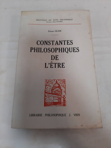 Constantes Philosophiques de l'Être. Avant-propos de Jean-François Courtine.