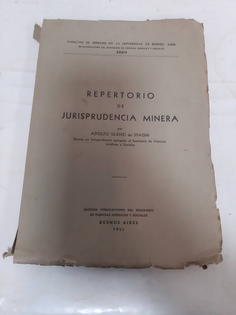 Repertorio de jurisprudencia minera