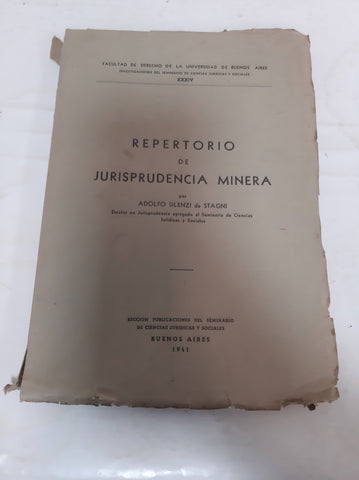 Repertorio de jurisprudencia minera