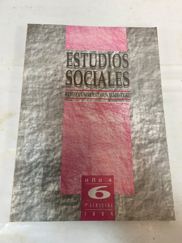 Estudios sociales Revista Universitaria Semestral año 4 6 1semestre 1994