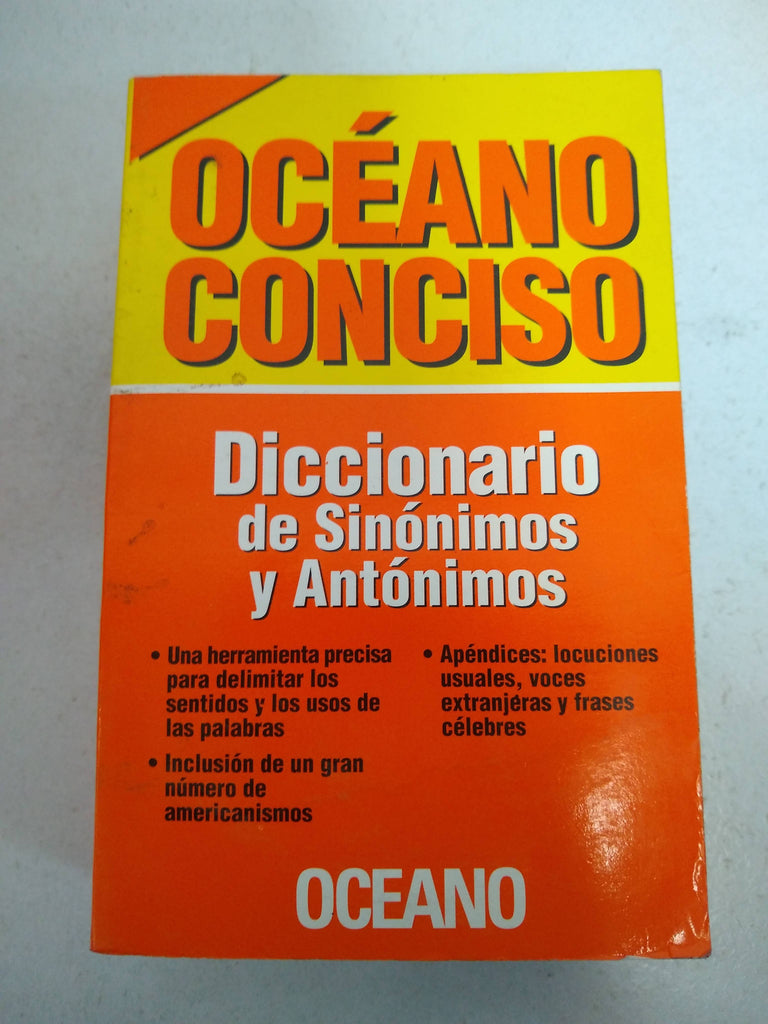 Oceano condiso. Diccionario de sinonimos y antonimos