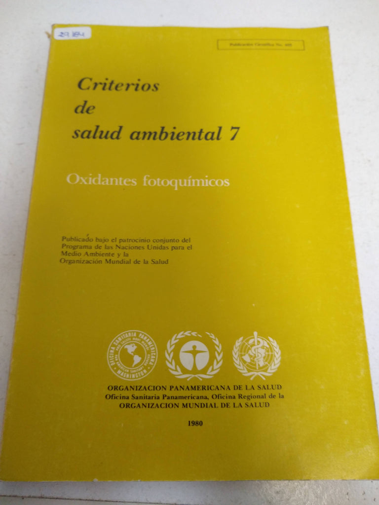 Criterios de salud ambiental 7.Oxidantes fotoquimicos