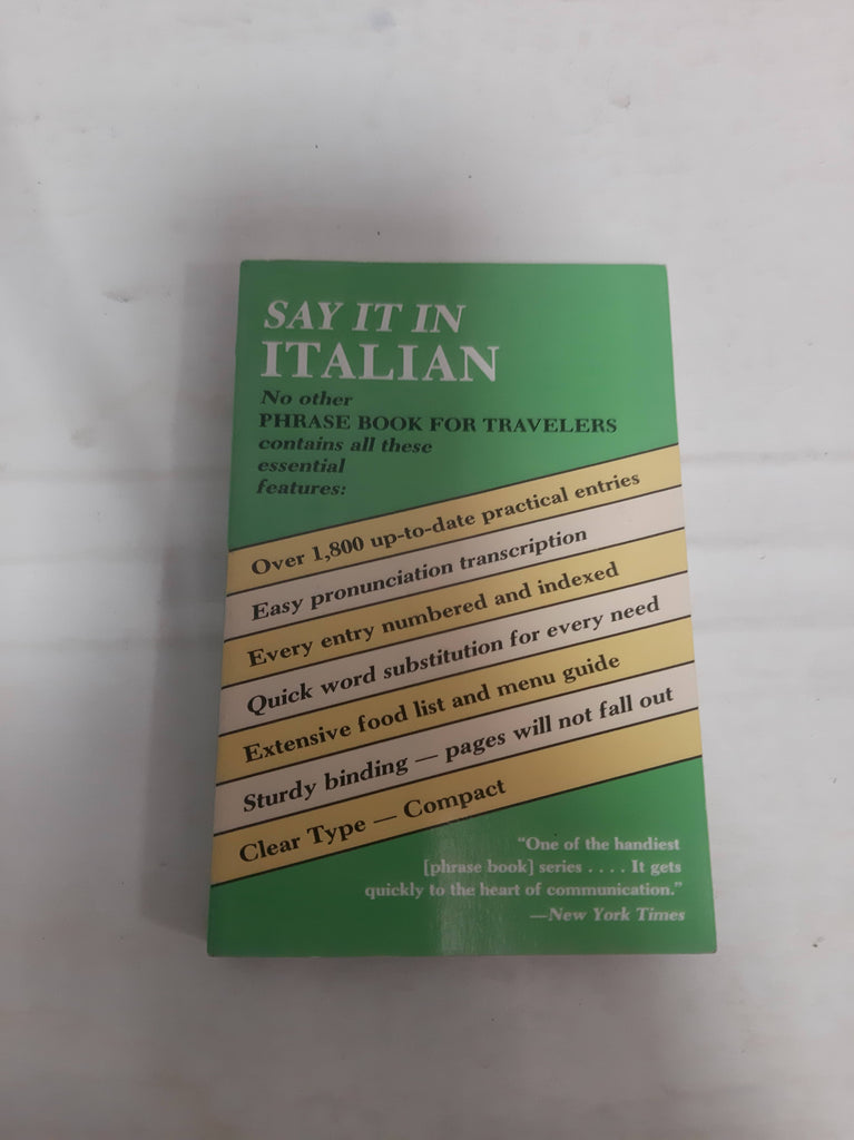 Say It in Italian (Dover Language Guides Say It Series)