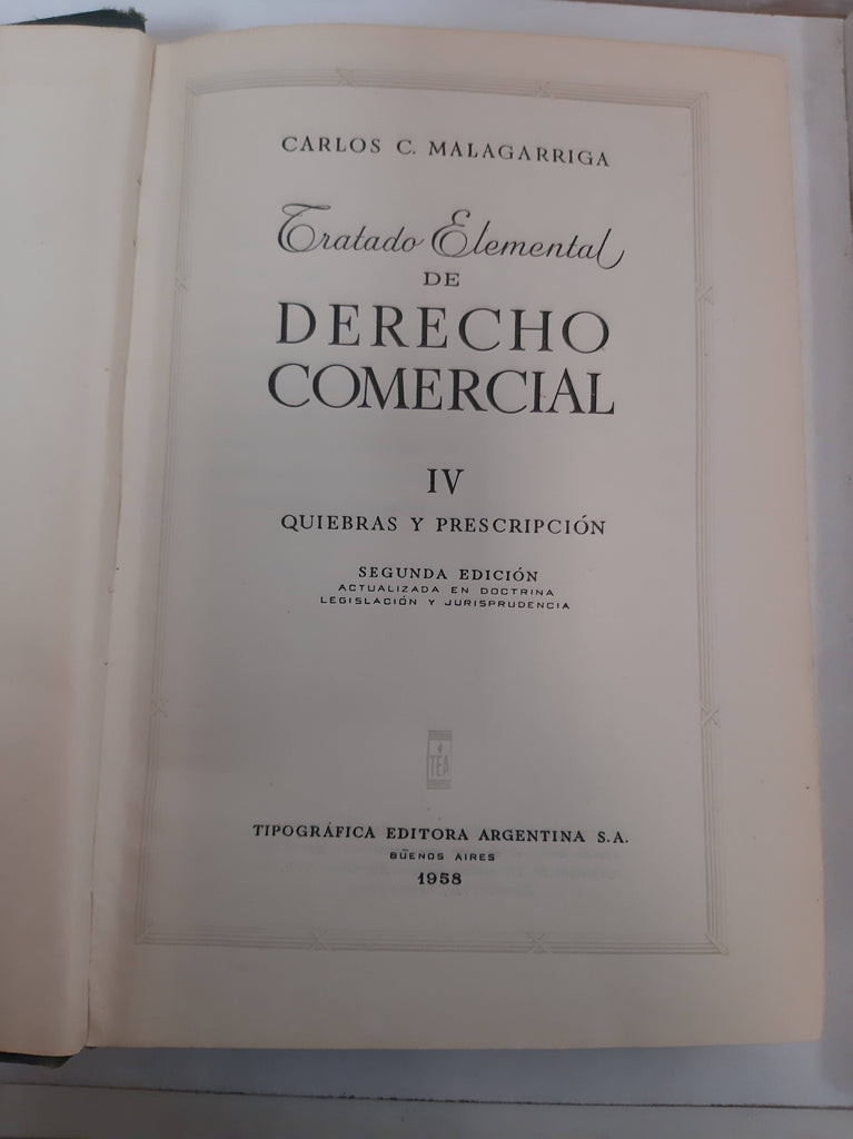 Tratado elemental de Derecho Comercial