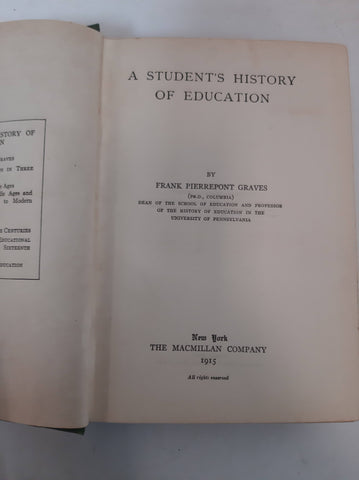 A student´s history of education