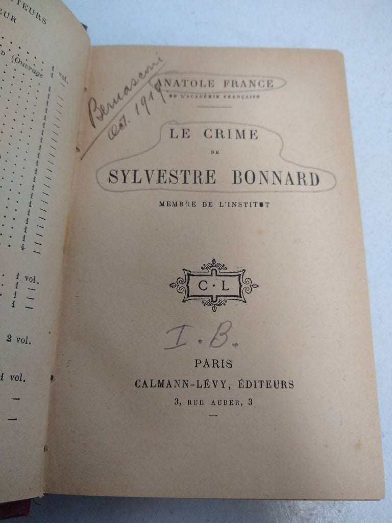 Le crime de sylvestre bonnard