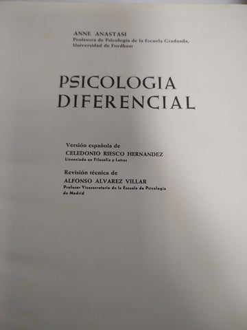 Psicología diferencial