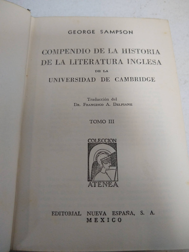 Compendio de la historia de la literatura inglesa