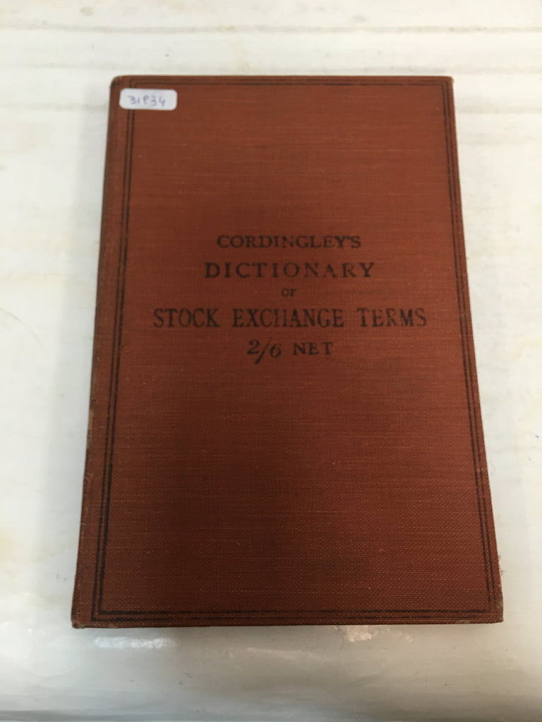 Dictionary of stock exchange terms