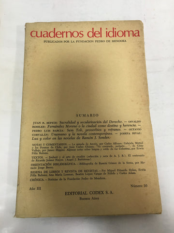 Cuadernos del idioma publicados por la Fundación Pedro de Mendoza. Año I, Núm 4