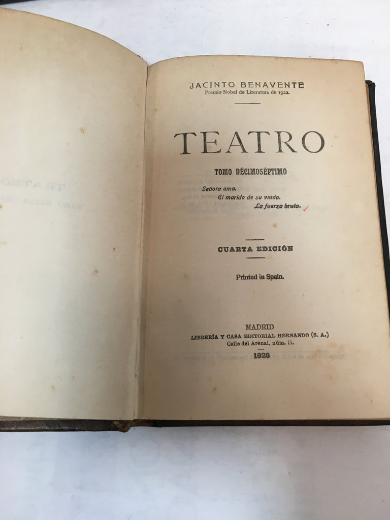 TEATRO. TOMO DECIMOSEPTIMO. Señora ama. El marido de su viuda. La fuerza bruta