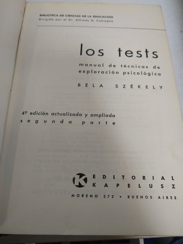 Los test, manual de tecnicas de exploracion psicologica