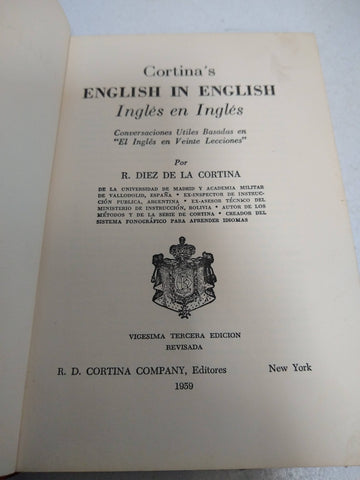 Cortina´s english in english