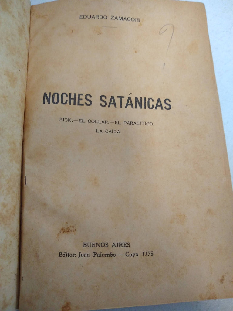 Noches satánicas. Rick - El collar - El paralítico - La caída