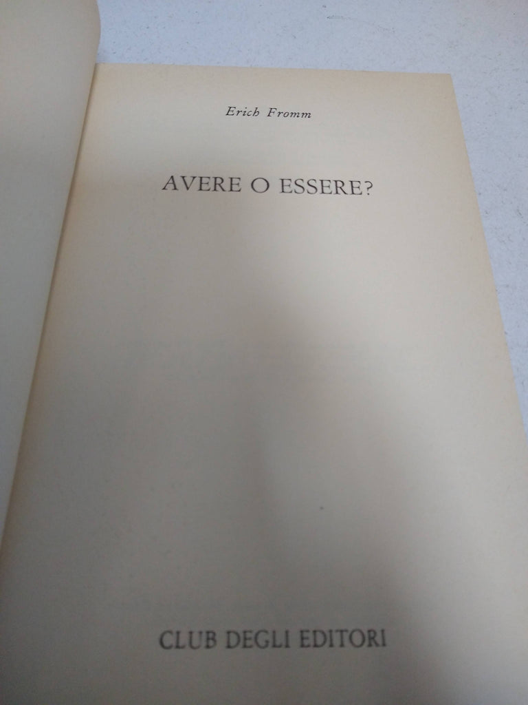 Avere o essere? (Oscar classici moderni)