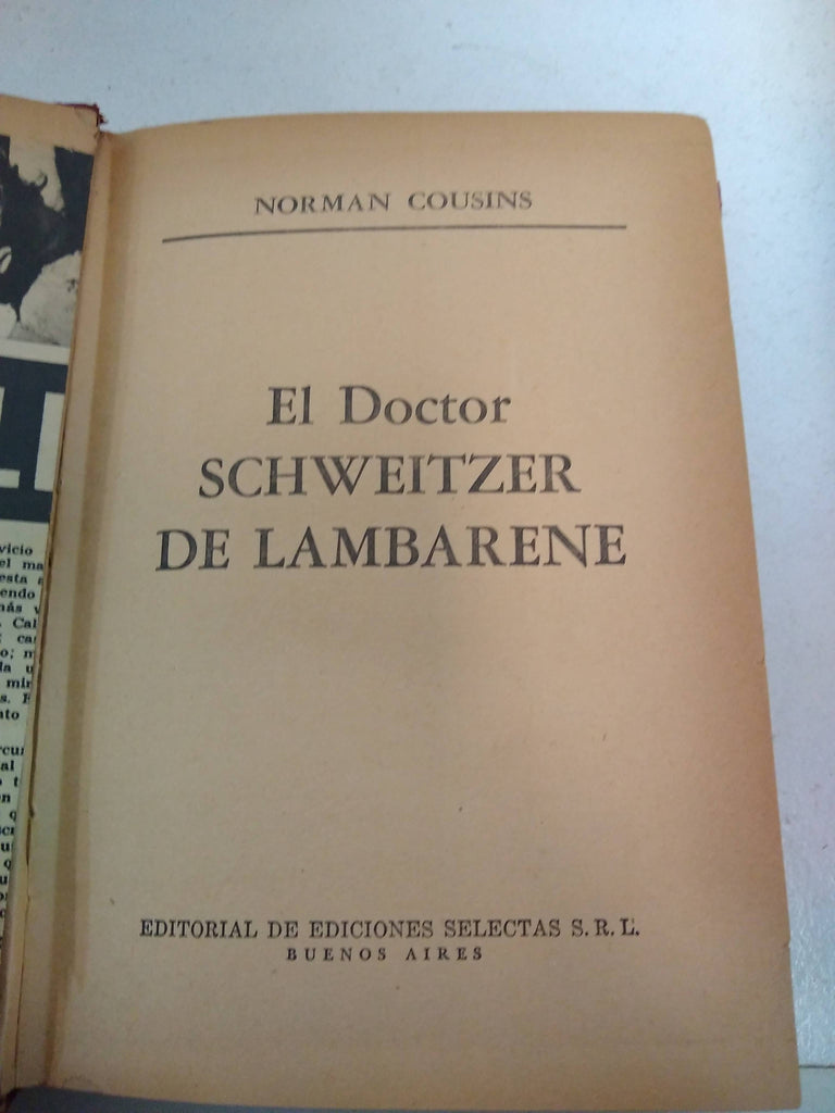 El dr. Schweitzer de Lambarene