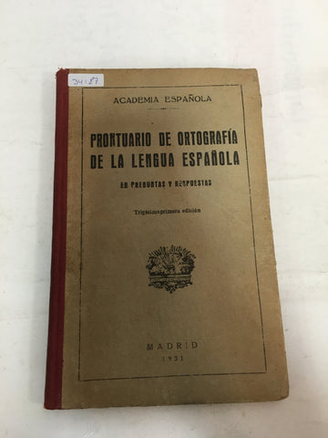 Prontuario de ortografía de la lengua española