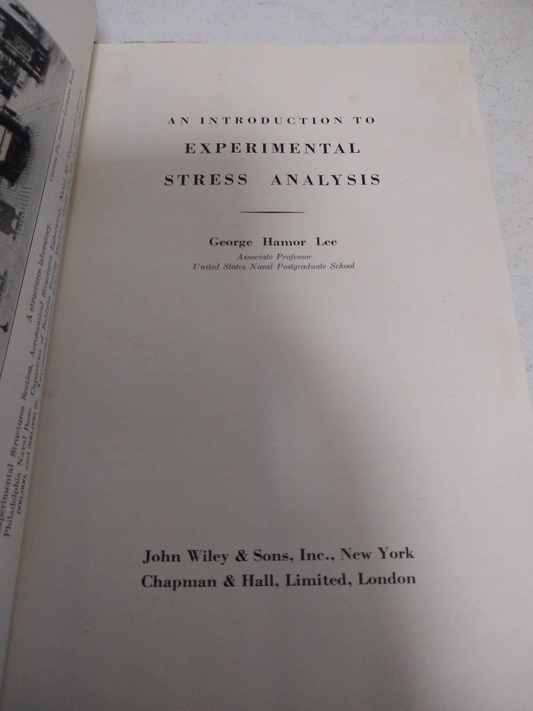 An Introduction to Experimental Stress Analysis