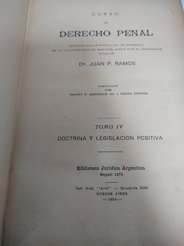 Curso de Derecho Penal Tomo IV