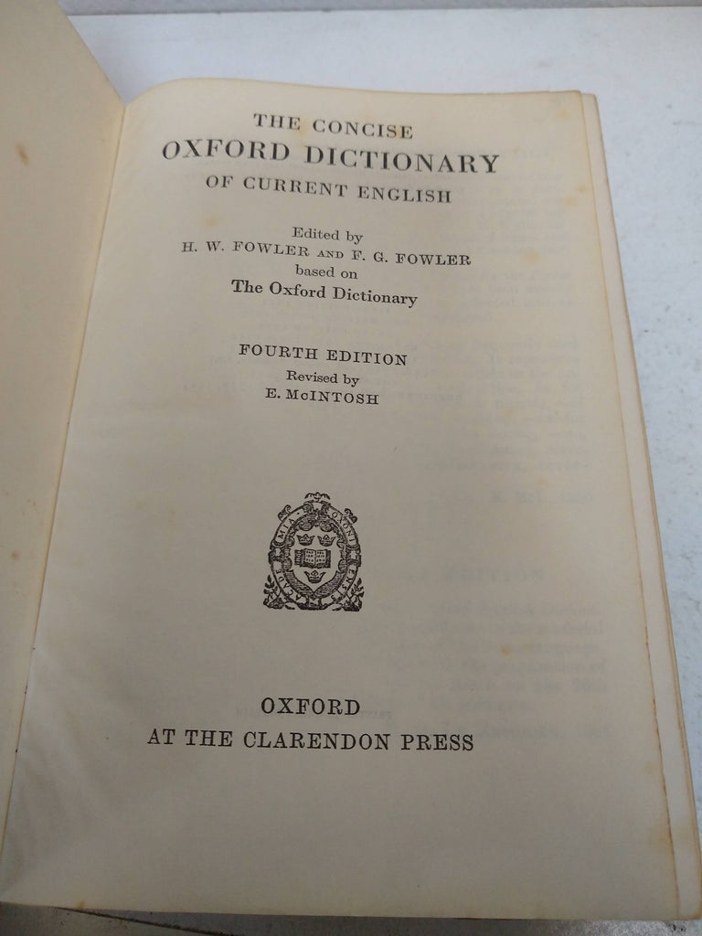 The concise oxford dictionary of current english