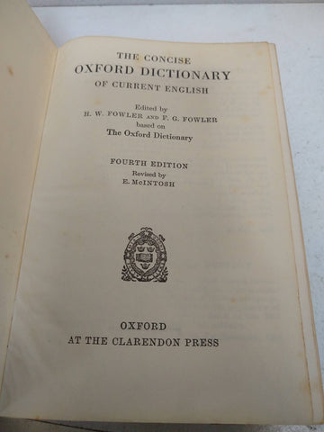 The concise oxford dictionary of current english