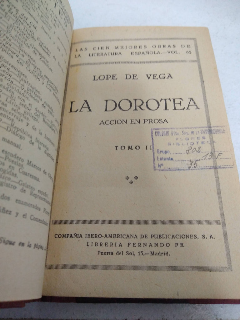LA DOROTEA Tomo I