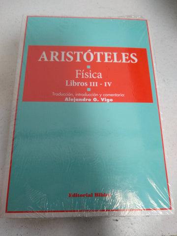 Fisica Libros Iii-iv - Aristoteles (papel)