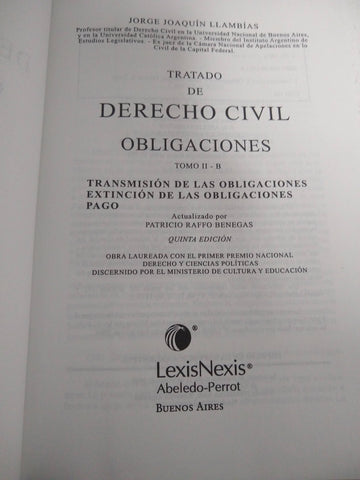 Tratado de Derecho Civil, Obligaciones Tomo II B