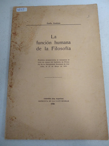 La función humana de la filosofía