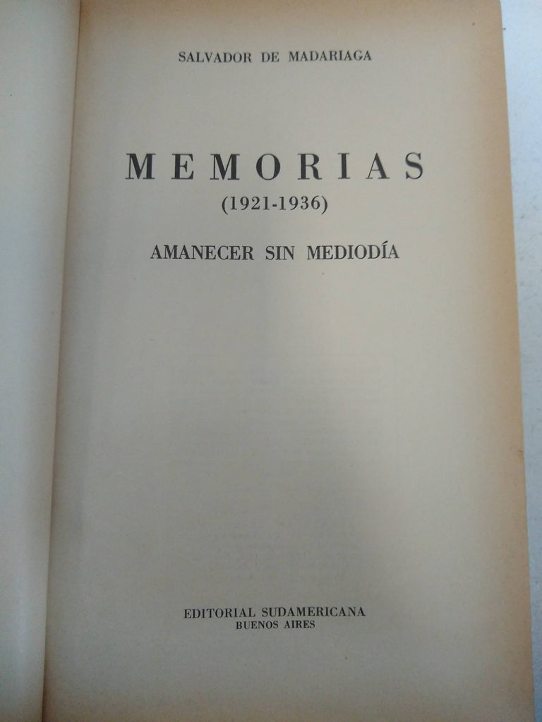 memorias (1921- 1936)