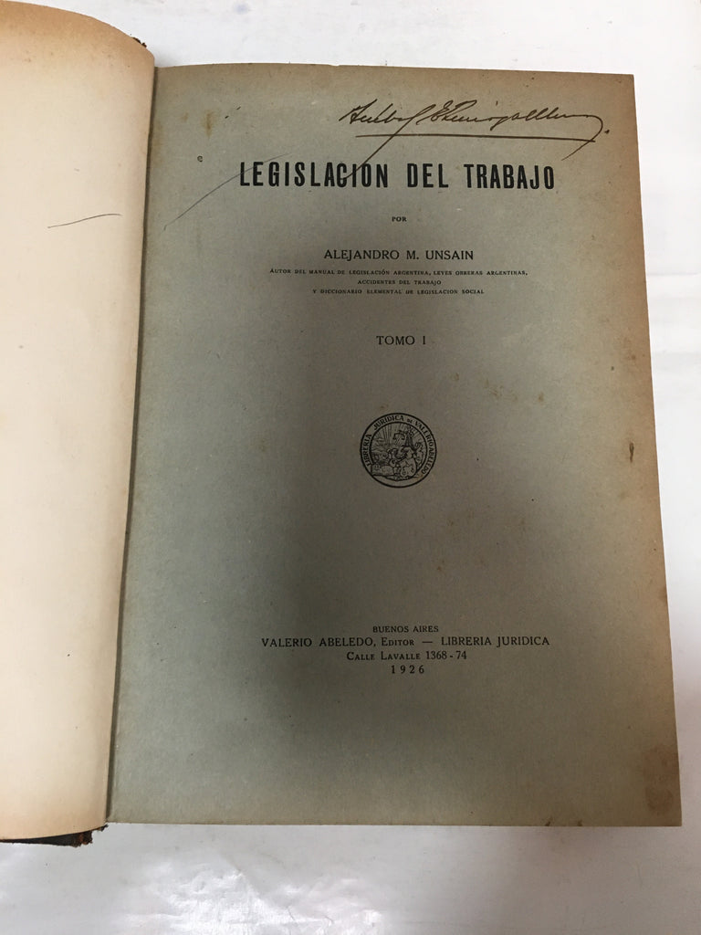 Legislación del trabajo tomo 1